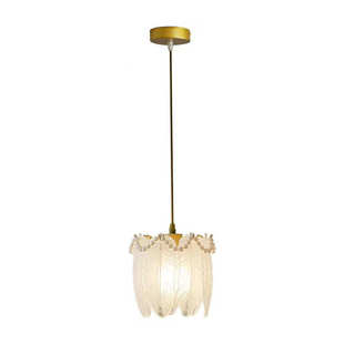 珍珠羽毛主卧室床头小吊灯简约复古咖啡吧台灯 法式 严选