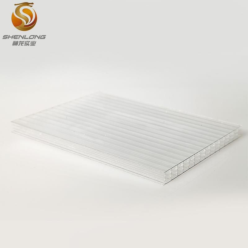 聚碳酸酯采光板建筑四层阳光板14MM四层透明板车棚