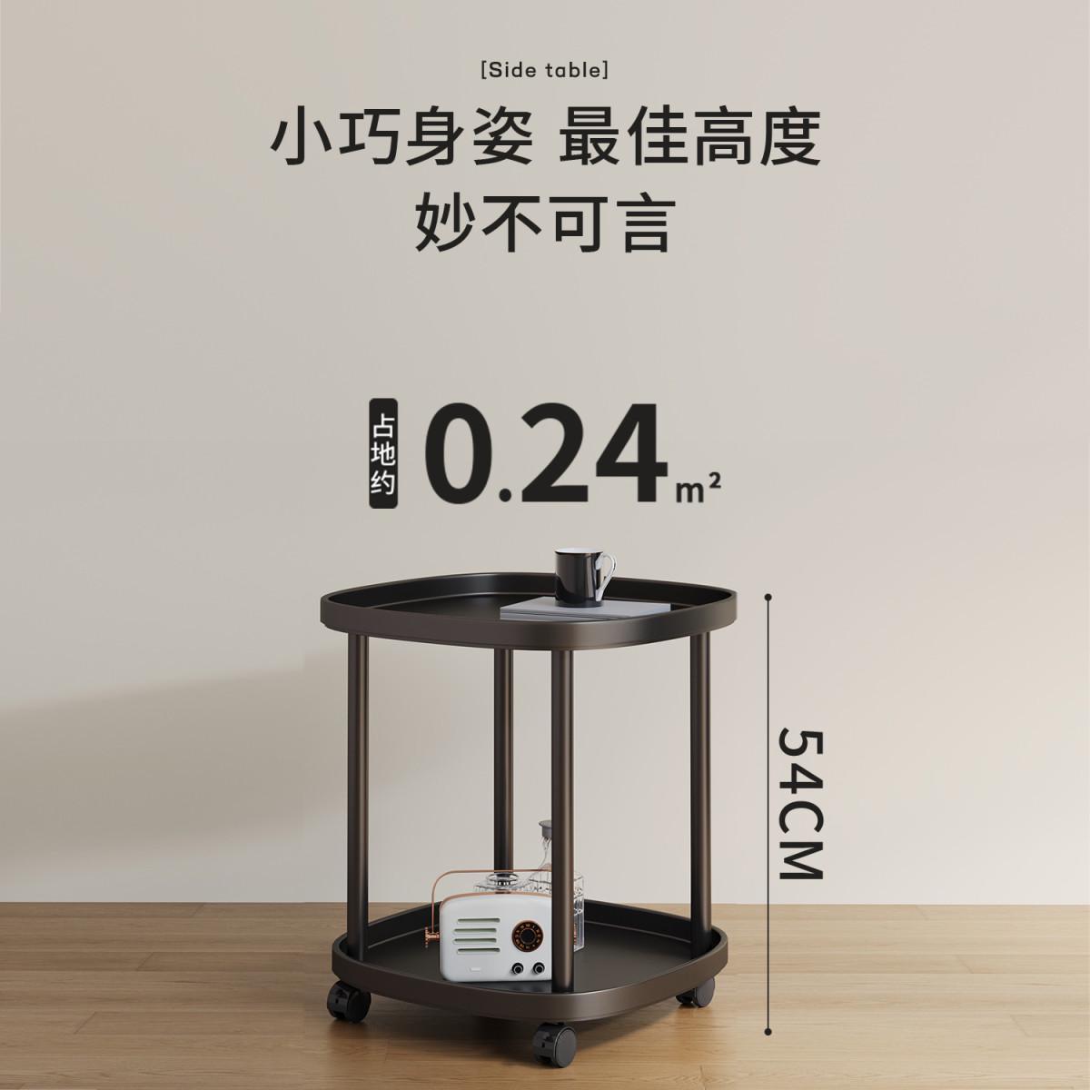 可移动小推车沙发边几创意侧边柜置物架小茶几桌子客厅沙发零万百