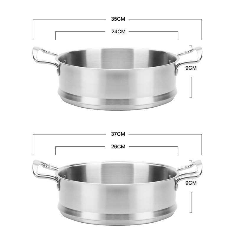 意可味蒸格304不锈钢蒸笼加厚家用汤锅蒸格蒸架蒸屉24/26CM通