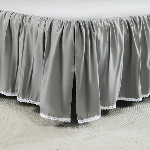 外贸跨境货源荷叶边床裙Ruffle Bed Skirt with Split Corner