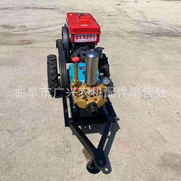 扬程高电机柴油机动力柱塞泵高压5200型号灌溉泵倒水泵4000米送