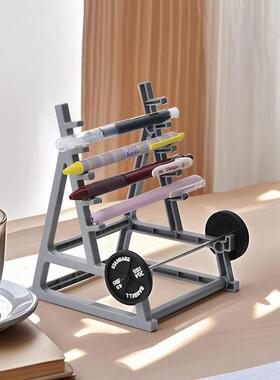 迷你杠铃健身器材笔架创意办公室桌面摆件家居好物让手指锻炼身体