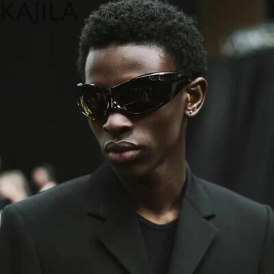 Rectangle Sports Sunglasses Women Men Retro Punk rendy 2000