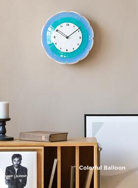 WOZOOM屋准泡泡气球挂钟免打孔客厅装饰品钟表立体桌面摆件电视柜