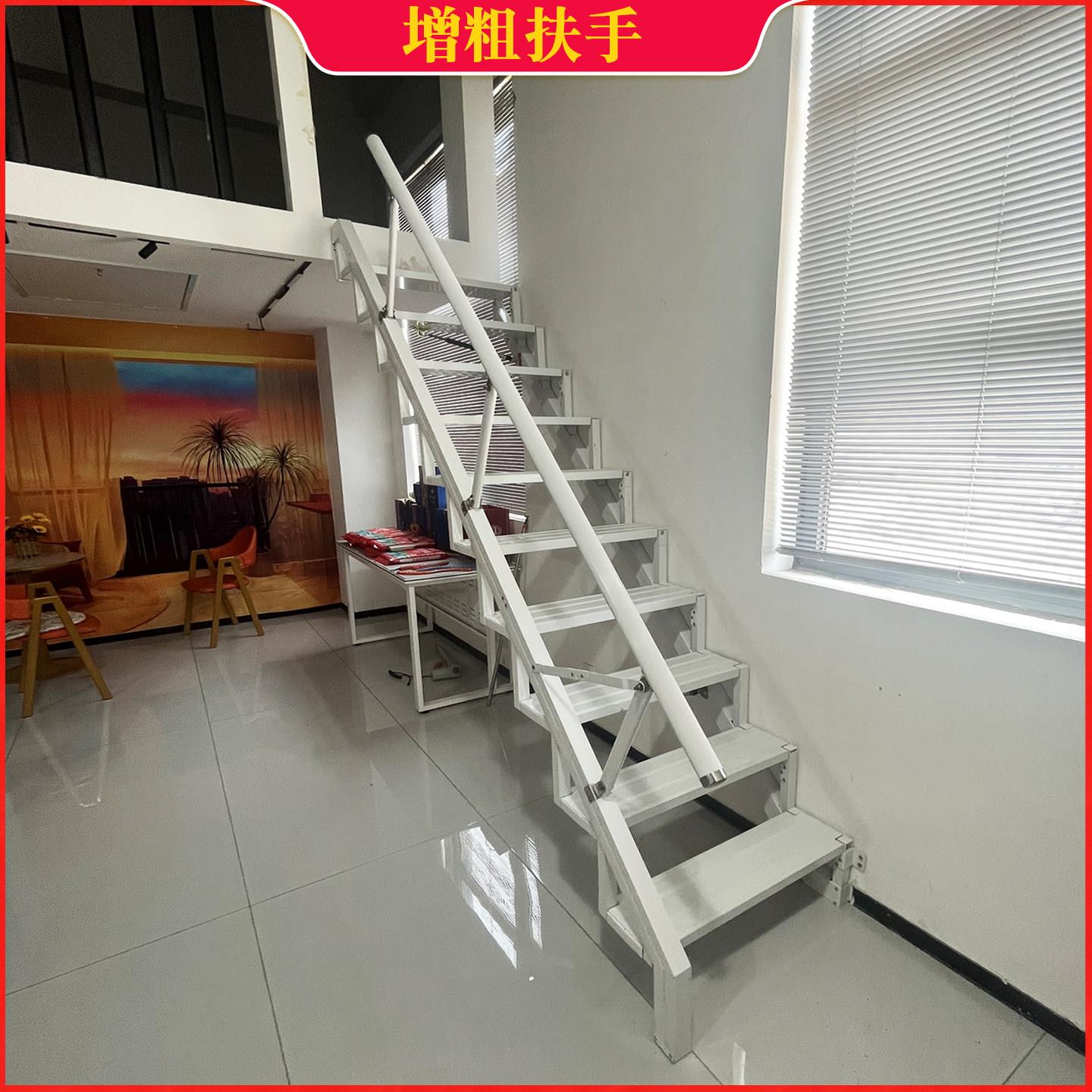 铝合金贴墙壁挂式阁楼伸缩梯折叠楼梯楼梯家用靠墙折叠升降楼梯梯