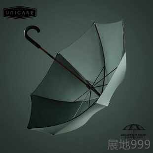 手伞复 大长柄商务 动高档晴雨伞unicare雨伞 号实防风加 直柄新款