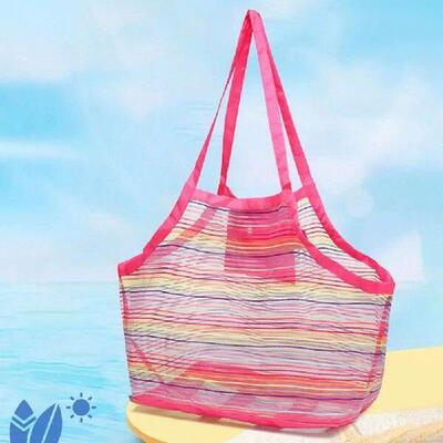 Fast Dry Mesh Beach Storage Bag Breathable Foldable Sea