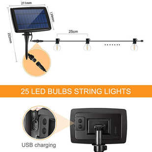 LED复古G40灯串 饰圣诞婚庆节日灯串 G40太阳能灯串 户外庭院装