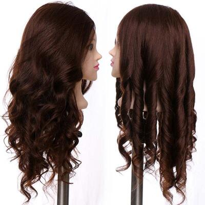 新款直销假发头模假人头真发练习化妆造型模特头编发美发可烫剪发