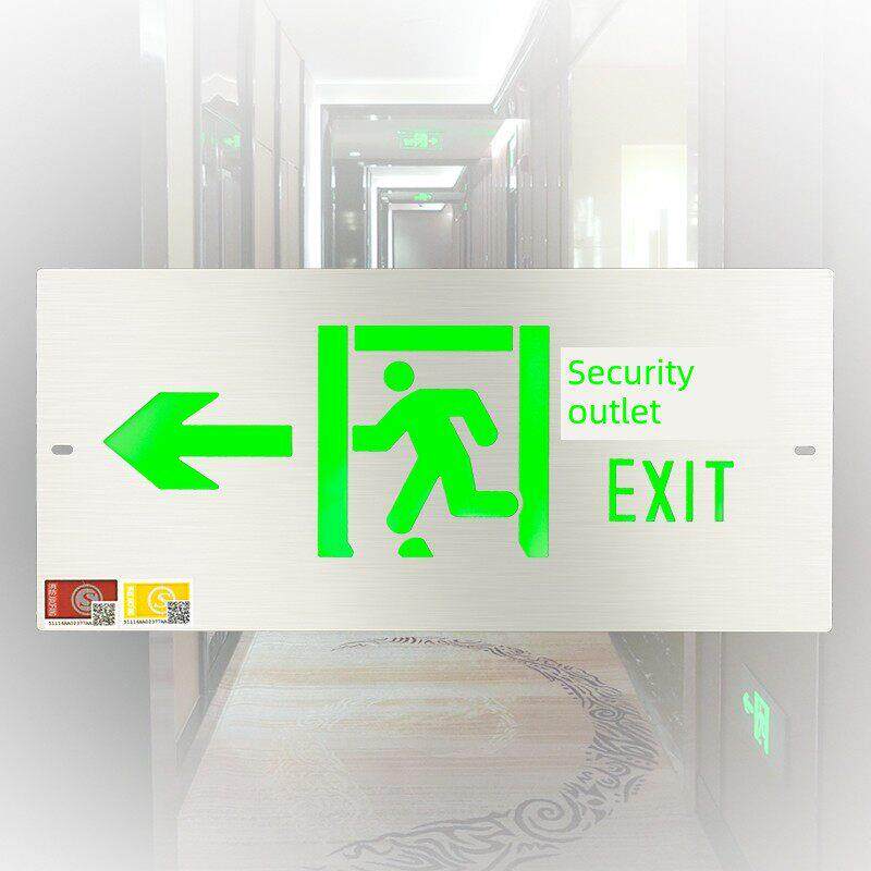 不锈钢嵌入式疏散指示灯，火灾紧急标志，隐藏Led安全出口，逃生