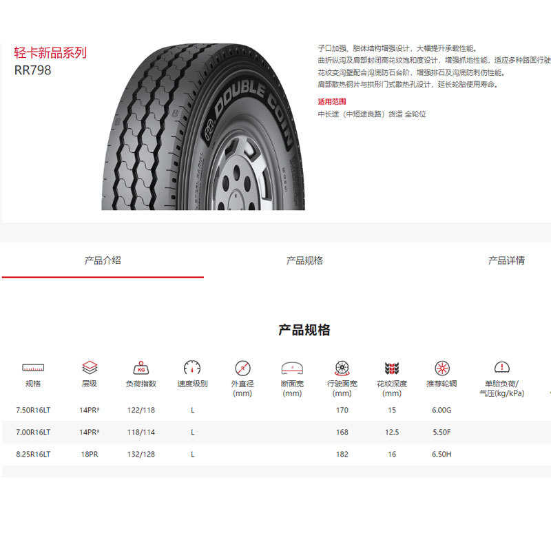 -)轮胎double双cion货运 .轮胎花纹位轮胎14全rr798（轮钱00r167
