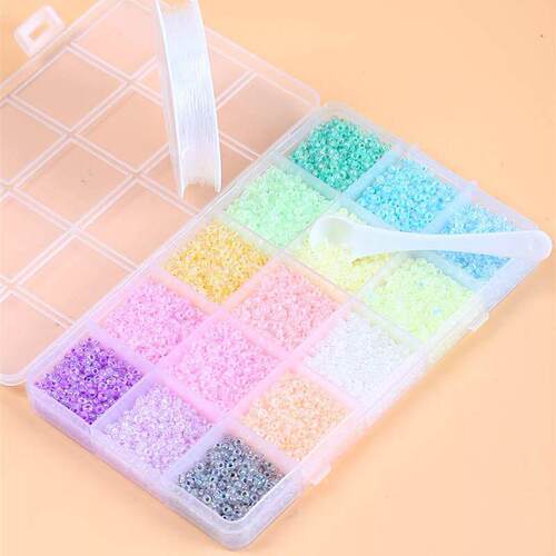 3mm 15 colors glory in the dark fluorescent seed beads set f