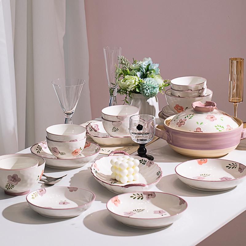 乔迁餐具碗碟套装家用2024新款景德镇陶瓷碗盘碗筷盘子高颜值碗具