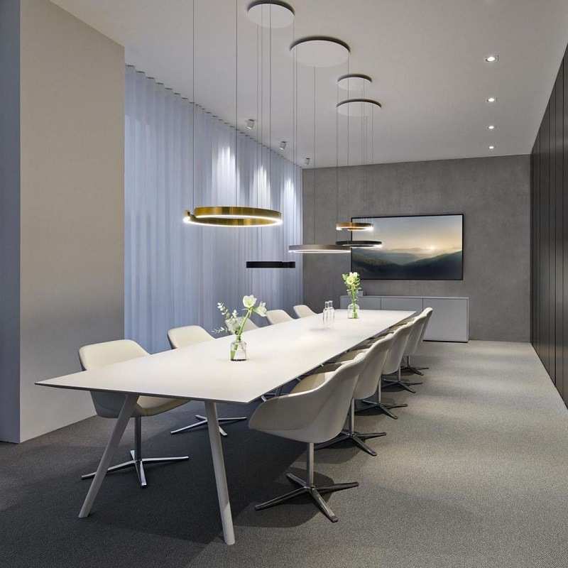 法式轻奢款展厅楼梯灯Loft别墅吊灯设计师大气餐厅灯客厅圈圈灯具