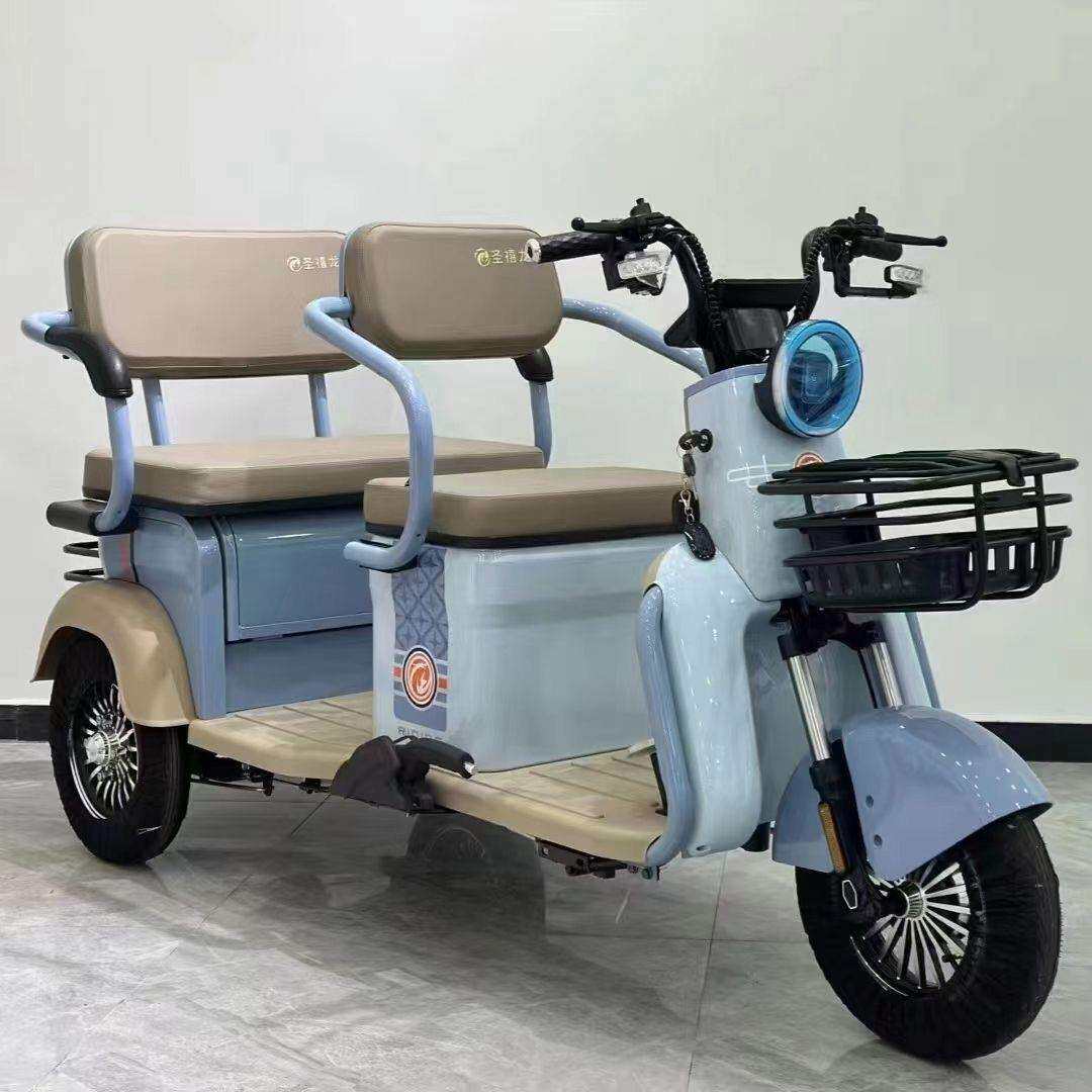 新款客货两用电动三轮车双排座大功率成人日常通勤休闲代步三轮车