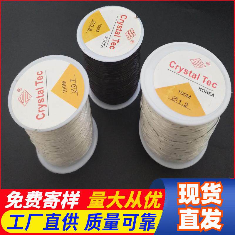 供应1.0mm小卷装TPU水晶弹力线/透明圆形弹力绳/TPU吊牌线
