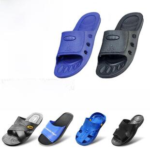 Pvc男女 工厂工厂无尘车间工作鞋 防静电拖鞋 Spu六孔软底无尘数码