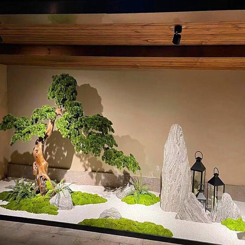 仿真松树迎客松盆景展厅假树售楼处中式室内干景绿植装饰落地