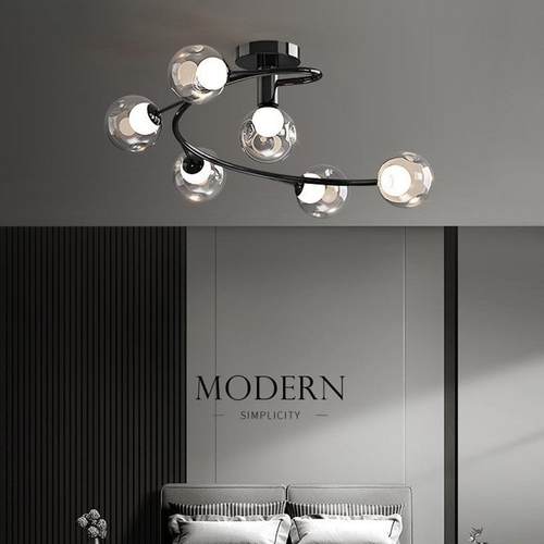 卧室吸顶灯2025新款创意个性魔豆分子灯现代简约感主卧led房间灯