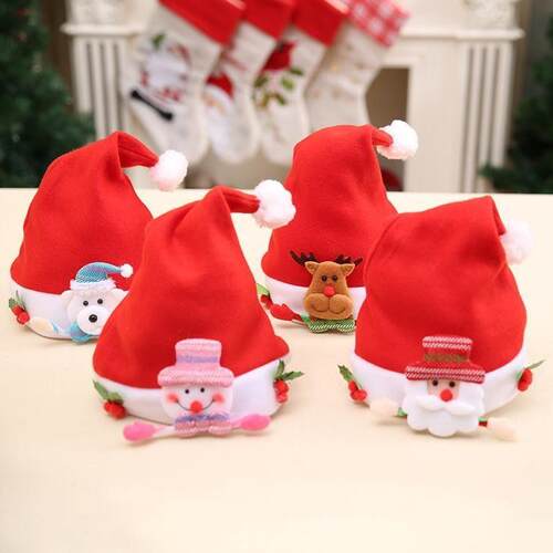 Santa Hat for Kids Christmas Gift Children Festive Party Cap