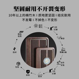 干泡台 竹制茶盘茶托盘家用办公室高档长方形排水功夫茶台2025新款
