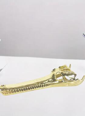 现代约样1123板金色鱼头骨造型金属抽象摆件间装饰厅家居客简高级