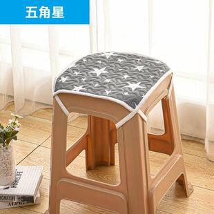 方凳子套罩加厚坐垫安装 通用家用学校餐厅方形坐套坐垫 便携四季
