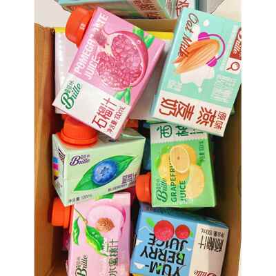 碧林小果汁低脂浓缩纯饮mini24盒混合装旗舰店航空同款橙汁西柚苹