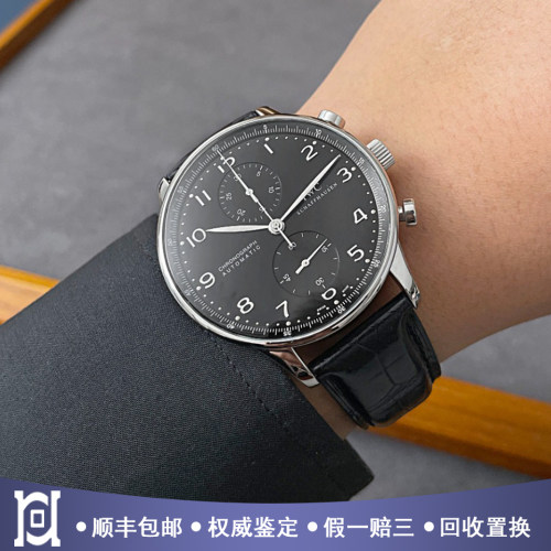 万国葡萄牙40.9mm精钢计时98新正品自动机械皮带男士手表IW371438