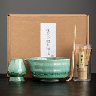 茶立百本立茶套装 竹FSD筅制打抹茶工 手工抹茶茶四筅件点套 日式