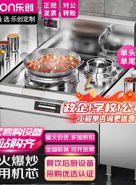 厨房商用单头单尾小炒灶酒店饭堂企业大功率电磁灶LC-J-DXC8D