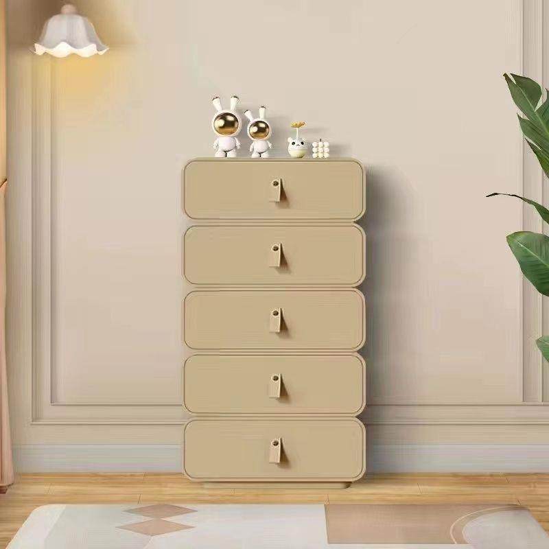 创意新款奶油风实木收纳柜简约整装四斗五斗柜客厅卧室靠墙抽屉