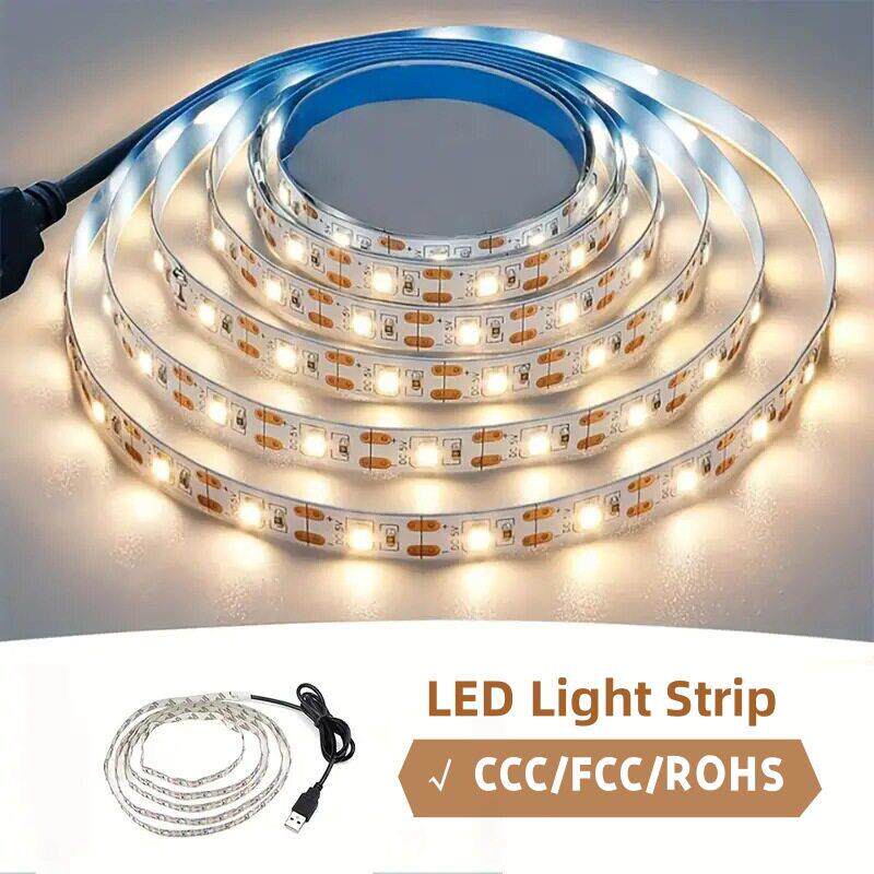 跨境5V2835led灯带usb接口色自粘式防水橱柜摆摊装饰酒柜氛围灯