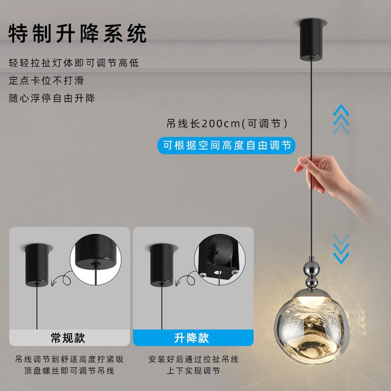 升降悬熔停岩吊灯客厅大37368厅别墅灯计师loft设挑空复式楼梯间