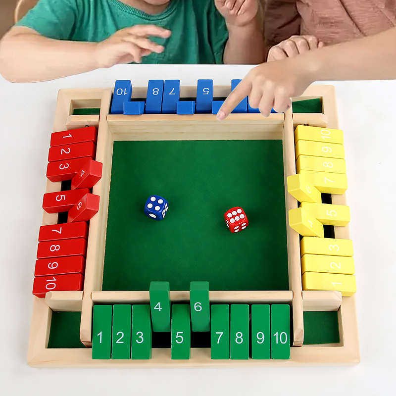幼儿园数字四面翻牌大班数学区域角材料投放棋类思维桌面互动游戏