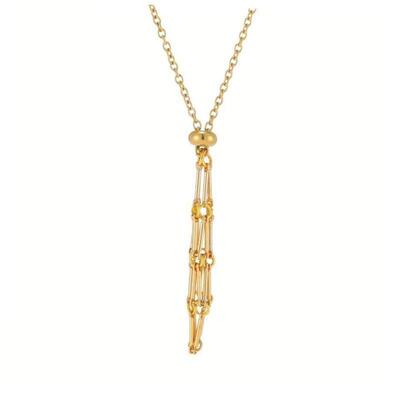 Interchangeable crystal stone woven metal net bag necklace