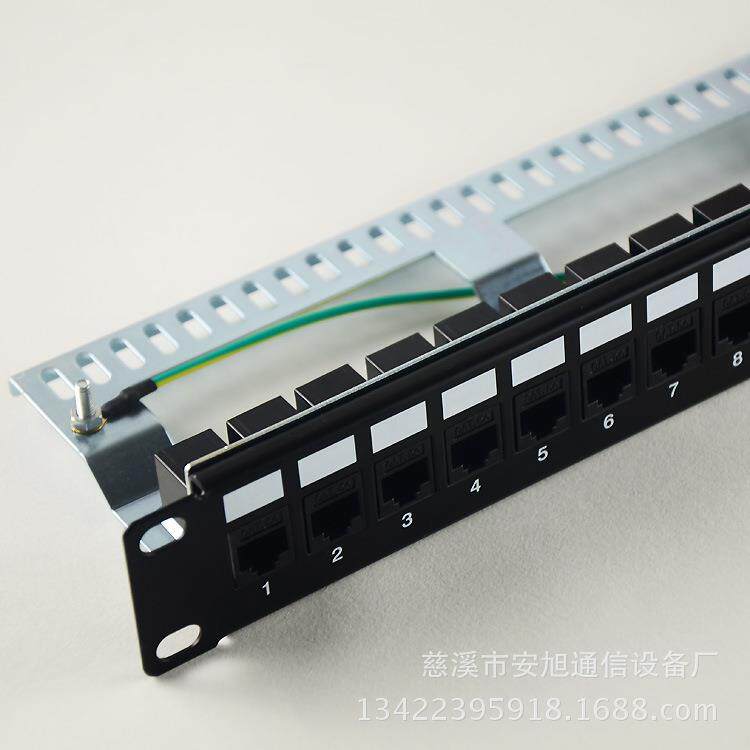 超五类直通式24口配线架 网线直插 RJ45水晶头对接式