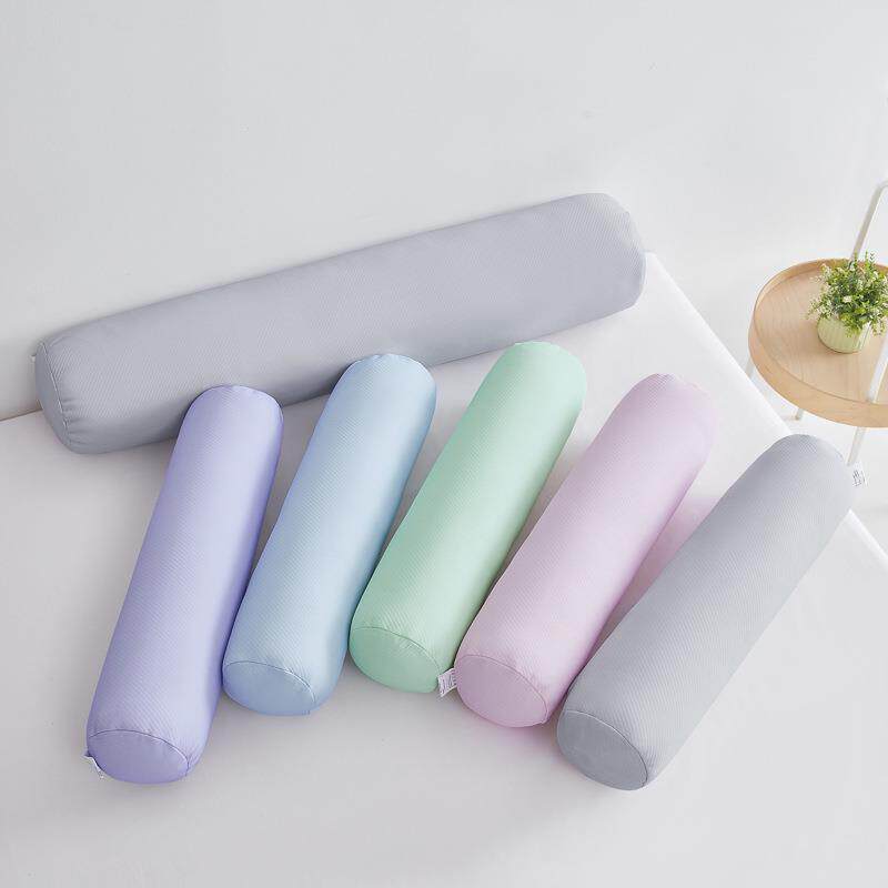 夏季冰丝圆柱抱枕头凉感糖果枕长条枕套纯色侧睡圆形外套睡觉夹腿