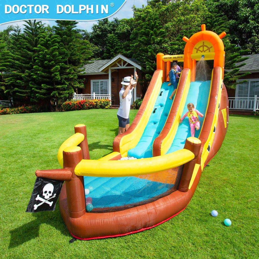 DOCTORDOLPHIN充气城堡儿童喷水蹦床家庭大型室外内跳床滑梯组合
