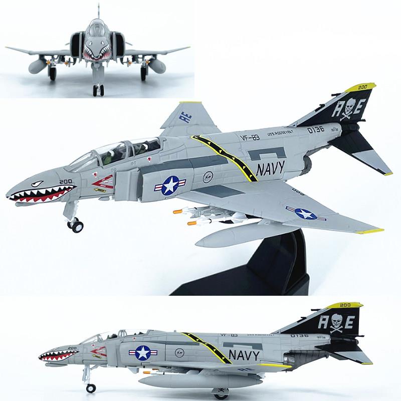 1:100 美国海军F-4C鬼怪式战斗机F4飞机模型合金 航母舰载机成品