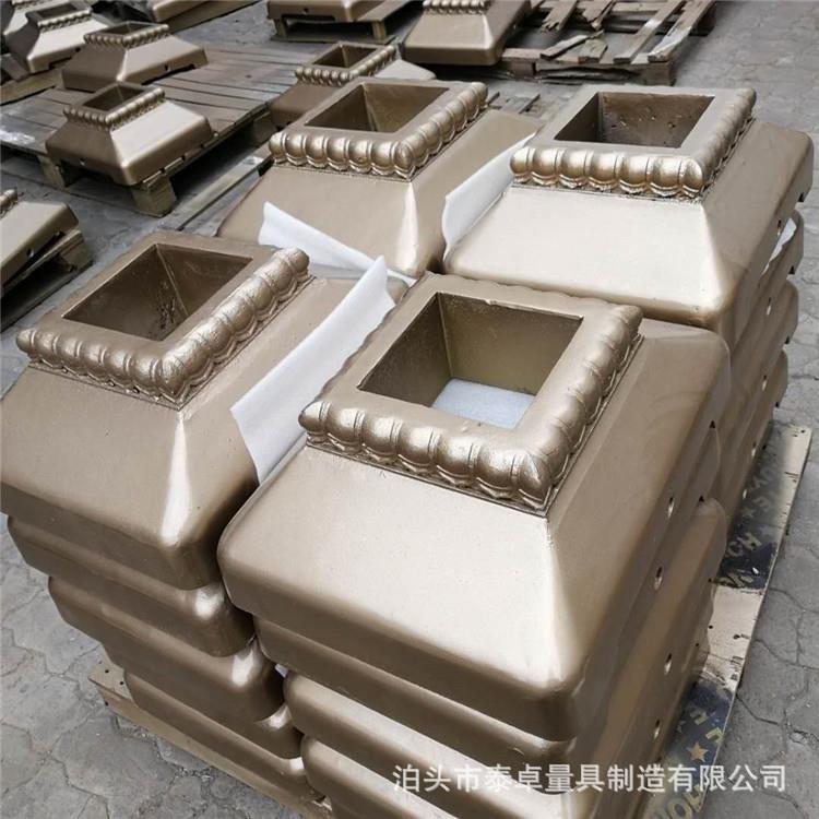 现货铸铁底座 马路墩 京式铸铁底座 护栏底座 莲花底座隔离防撞图片