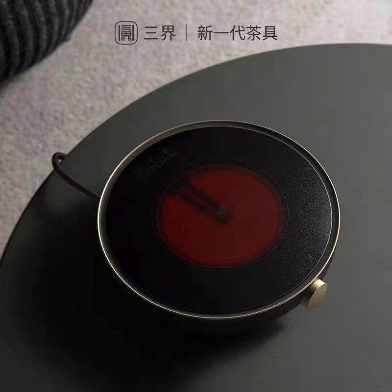 三界S6黑金快煮壶套装白色黑晶炉迷你煮茶器烧水泡茶壶家用煮茶具