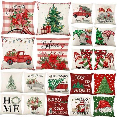 Christmas Decoration Cushion Pillow Cover 45x45cm Throw Pill