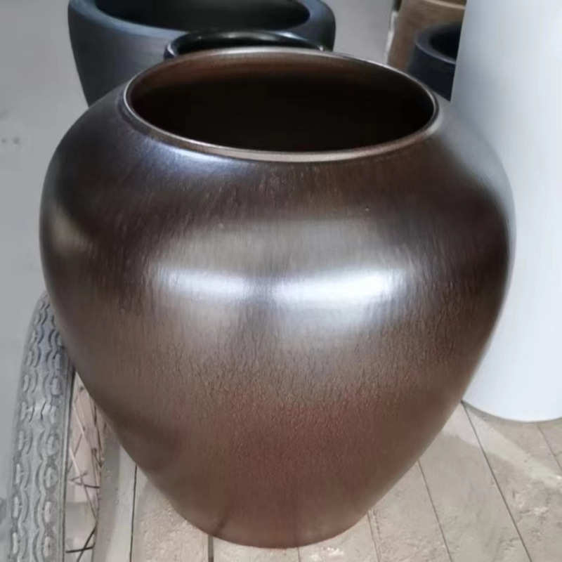 新中式陶瓷花瓶落地大号陶罐插花器皿酒店别墅餐厅艺术摆件坛子缸