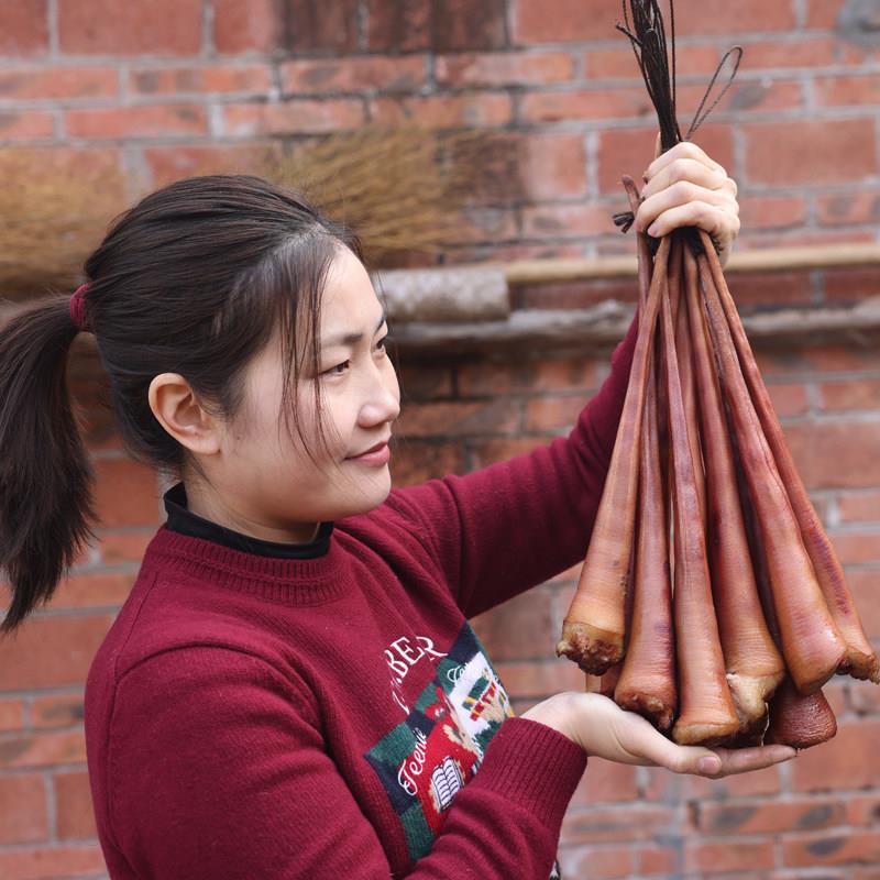 舌尖上的中国美食小吃纯手工农家自制烟熏土猪腊肉长猪尾巴年货