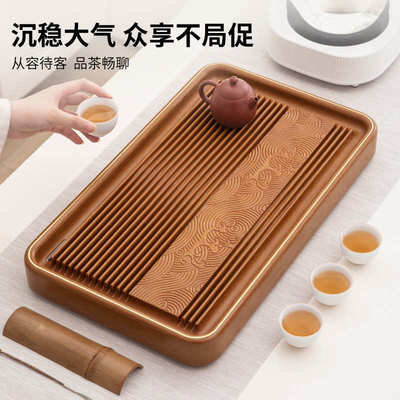 2025新款高档电木茶盘家用功夫茶具泡茶专用茶台电胶木排水茶托盘