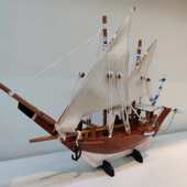 科威特名船模型仿真木船地中海风格 饰 创意家居一帆风顺实木工艺装