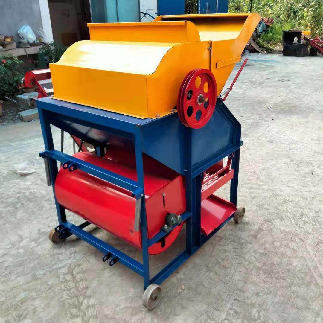 手扶车带花生摔果机自动装袋去秧机家用小型干湿两用花生摘果机