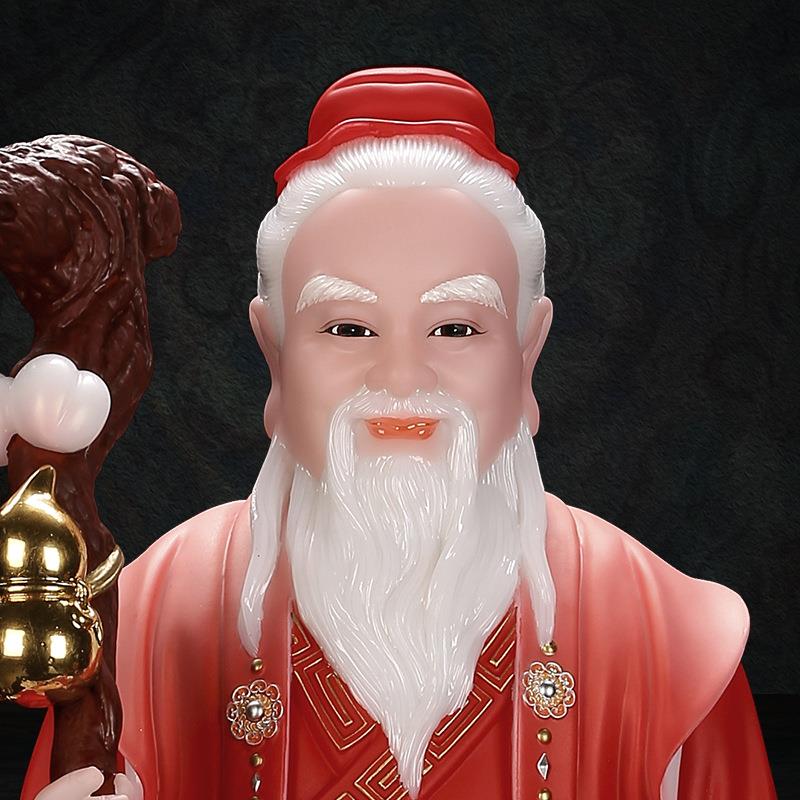 月老神像家用供奉仿汉白玉牵红绳红线姻缘月下老人柴道煌工艺摆件
